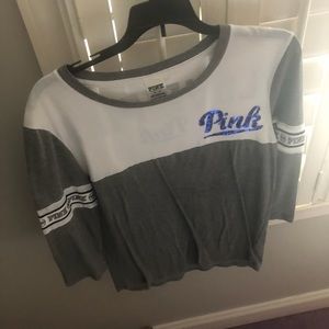 GREY VS PINK BASEBALL T SHIRT
